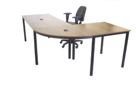 Conjunto Estao de Trabalho Lyra - Madeirado Castanho